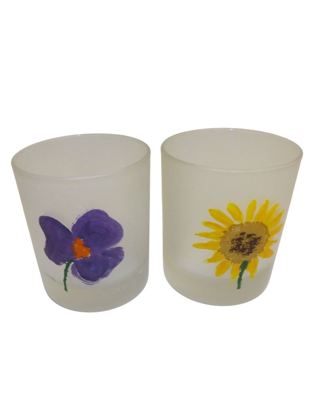 Dartington Double Old Fashioned Spring Time Flowers Drinking Glass Floral Design